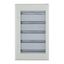 Complete surface-mounted flat distribution board with window, white, 24 SU per row, 5 rows, type C thumbnail 7