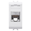 RJ45 SOCKET - CATEGORY 5e - FTP - 1 MODULE - GLOSSY WHITE - CHORUSMART thumbnail 1