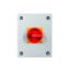 Main switch, P3, 100 A, surface mounting, 3 pole, Emergency switching off function, With red rotary handle and yellow locking ring, Lockable in the 0 thumbnail 1