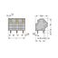 PCB terminal block 4 mm² Pin spacing 10 mm gray thumbnail 2