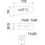 MWA 12 11S A2 Wall and support bracket with fastening bolt M10x20 B110mm thumbnail 2