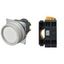 Pushbutton switch, Ã˜22, bezel brushed metal, FLAT, MOMENTARY, CAP COLO A2226696F thumbnail 3