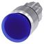 Illuminated mushroom pushbutton, 22 mm, round, metal, shiny, blue,  3SU1051-1AA50-0AA0-Z X90 thumbnail 1