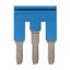Short bar for terminal blocks 4 mm² push-in plus models, 3 poles, blue thumbnail 2