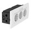 SDE-RW D0RW3B Socket unit for triple Modul 45 84x185x59mm thumbnail 1