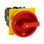 Main switch, T0, 20 A, flush mounting, 2 contact unit(s), 3 pole, 1 N/O, Emergency switching off function, With red rotary handle and yellow locking r thumbnail 17