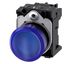 Indicator lights, 22 mm, round, plastic, blue, lens, smooth, with holder, LED module with integrated  3SU1103-6AA50-1AA0-Z Y13 thumbnail 2