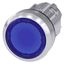 Illuminated pushbutton, 22 mm, round, metal, shiny, blue, pushbutton,  3SU1051-0AB50-0AA0-Z Y11 thumbnail 1