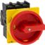 Main switch, P1, 32 A, flush mounting, 3 pole, Emergency switching off function, With red rotary handle and yellow locking ring, Lockable in the 0 (Of thumbnail 8