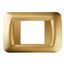 TOP SYSTEM PLATE - IN TECHNOPOLYMER GLOSS FINISH - 2 GANG - ANTIQUE GOLD - SYSTEM thumbnail 2