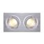 NEW TRIA II GU10 downlight, max. 2x50W, rectangular, br. Alu thumbnail 5