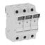 Fuse-holder, LV, 30 A, AC 600 V, 10 x 38 mm, CC, 3P, UL, indicating, DIN rail mount thumbnail 25