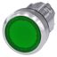 Illuminated pushbutton, 22 mm, round, metal, shiny, green, pushbutton, flat, latching, Push-to-release mechanism,  3SU1051-0AA40-0AA0-Z Y15 thumbnail 1