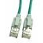 LED Patchcord RJ45 shielded, Cat.6a 10GB, LS0H, green, 3.0m thumbnail 1