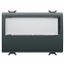 PUSH-BUTTON WITH ILLUMINATED NAME PLATE 250V ac - NO 10A - 3 MODULES - SATIN BLACK - CHORUSMART thumbnail 2