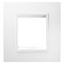 LUX INTERNATIONAL PLATE - IN TECHNOPOLYMER - 2 MODULES - WHITE MONOCHROME - CHORUSMART thumbnail 1