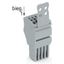 1-conductor female connector Push-in CAGE CLAMP® 1.5 mm² gray thumbnail 3