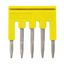 Short bar for terminal blocks 1 mm² push-in plus, 5 poles, yellow colo thumbnail 1