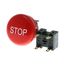 Emergency stop switch, non-illuminated, 30mm dia, push-lock/turn-reset thumbnail 2