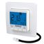 Clock thermostat as floor controller, AC 230V, 1 make contact 16 A, blue backlighting thumbnail 1