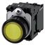 Illuminated pushbutton, 22 mm, round, plastic, yellow, pushbutton, flat, momentary contact type, with holder, 1NO, LED module with integrated  3SU1106-0AB30-1BA0-Z Y19 thumbnail 2