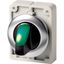 Illuminated selector switch actuator, RMQ-Titan, with thumb-grip, maintained, 2 positions, green, Front ring stainless steel thumbnail 4
