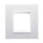 LUX INTERNATIONAL PLATE - IN TECHNOPOLYMER - 2+2 MODULES HORIZONTAL - WHITE MONOCHROME - CHORUSMART thumbnail 2