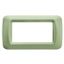 TOP SYSTEM PLATE - IN TECHNOPOLYMER GLOSS FINISHING - 4 GANG - VENETIAN GREEN - SYSTEM thumbnail 2