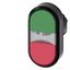 Illuminated twin pushbutton, 22 mm, round, plastic, green, red, pushbuttons, flat, 3SU1001-3AB42-0AA0-Z Y13 thumbnail 1