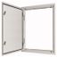 3-component flush-mounting door frame with door, double-bit lock, IP54, HxW=1760x1000mm thumbnail 1