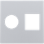 Finishing set for single coaxial connection and network connection RJ4 thumbnail 1