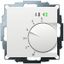 UP room controller, RAL9016 matt 55x55, 5-30C, AC 230V, triac output, switchable 5 actuators each 3W, change-over input, TA 3.5K, LED displays thumbnail 2