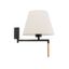 RON DARK GREY WALL LAMP BEIGE LAMPSHADE thumbnail 2