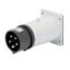 STRAIGHT FLUSH MOUNTING INLET - IP44 - 3P+E 32A 480-500V 50/60HZ - BLACK - 7H - SCREW WIRING thumbnail 2