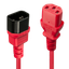 0.5m C14 to C13 Mains Extension Cable, red IEC C14 Connector to IEC C13 Connector thumbnail 1