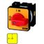 On-Off switch, T0, 20 A, flush mounting, 3 contact unit(s), 6 pole, Emergency switching off function, with red thumb grip and yellow front plate thumbnail 1