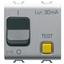 RESIDUAL CURRENT BREAKER WITH OVERCURRENT PROTECTION - C CHARACTERISTIC - CLASS A - 1P+N 10A 230Vac 30mA - 2 MODULES - TITANIUM - CHORUSMART thumbnail 1