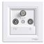 Asfora, TV-R-SAT intermediate socket, 4dB, white thumbnail 3