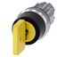 Key-operated switch O.M.R, 22 mm, round, metal, shiny, lock number 73033, yellow, with 2 keys, 3 switch positions I>O thumbnail 2