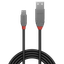 0.2m USB 2.0 Type A to Micro-B Cable, Anthra Line USB Type A Male to Micro-B Male thumbnail 2