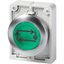 Illuminated pushbutton actuator, Flat Front (drilling dimensions 30.5 mm), flat, momentary, green, inscribed, Front ring stainless steel thumbnail 2