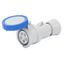 STRAIGHT CONNECTOR HP - IP66/IP67/IP68/IP69 - 3P+N+E 32A 200-250V 50/60HZ - BLUE - 9H - FAST WIRING thumbnail 2