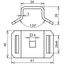 Bracket StSt f. fix. tension. strap 25mm w. square hole 9mm f. pipes D thumbnail 2