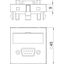 MTG-DB9 F RW1 Multimedia support, D-Sub9 with cable, socket-socket 45x45mm thumbnail 2