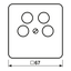 Centre plate for 4-hole SAT-TV socket 561-4SAT2 thumbnail 3