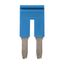 Short bar for terminal blocks 4 mm² push-in plus models, 2 poles, blue thumbnail 1