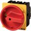 Main switch, P3, 63 A, flush mounting, 3 pole, 1 N/O, 1 N/C, Emergency switching off function, With red rotary handle and yellow locking ring, Lockabl thumbnail 3