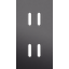 Twofold faceplate, vertical 71 mm centre distance, for double switch f thumbnail 1