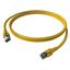 Patchcord RJ45 shielded Cat.6a 10GB, LS0H, yellow,  0.5m thumbnail 3