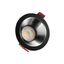 FIALE COMFORT ANTI - GLARE GU10 250V IP20 FI85x50mm BLACK round, reflector silver, adjustable thumbnail 1